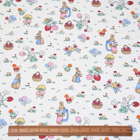Colorful Floral Cotton Fabric by The Yard, Blooms Blossoms Garden Oil Painting Style Print Quilting Fabric for Sewing, Upholstery, Arts & Crafts Decor, 36" x 63", Green Pale Yellow Blue in Kuwait