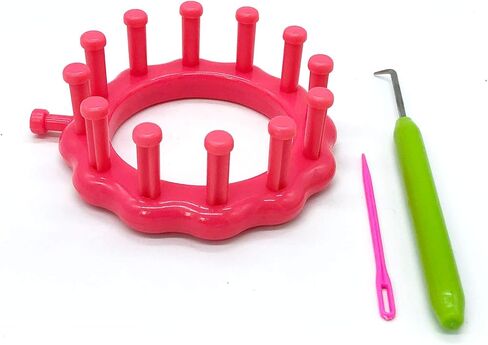 WAYION Round Knitting Loom Plastic Hat Weaving Looms Kit with Loom Hook/Needle, Creativity for Kids Small Knitting Loom Kit - Perfect for Sock, Hat, Leg & Arm Warmers, Scarf & More (Blue) in Kuwait