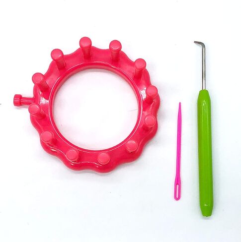 WAYION Round Knitting Loom Plastic Hat Weaving Looms Kit with Loom Hook/Needle, Creativity for Kids Small Knitting Loom Kit - Perfect for Sock, Hat, Leg & Arm Warmers, Scarf & More (Blue) in Kuwait