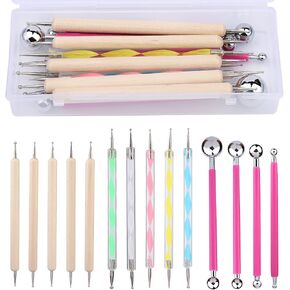 LOKUNN 14 Pcs Dotting Tools Embossing Tool Dotting Tools Set Rock Painting in Saudi Arabia