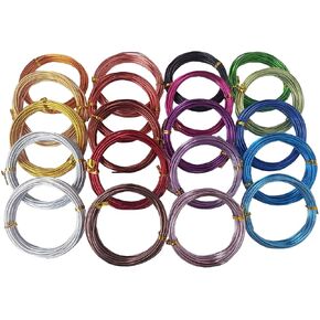Craft Aluminum Wire 328 Feet 20 Colors Flexible Anodized Craft Wire for Jewelry Making,Crafts,DIY,Garden (18 Gauge, 1mm) in Kuwait