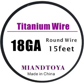 MIANDTOYA Titanium Wire 30feet 24 Gauge Hard 0.5mm for Jewelry Making DIY Arts Crafts Household Use Soldering Wire