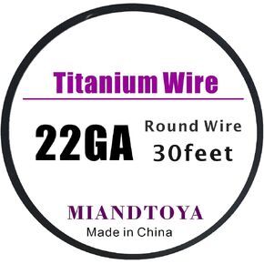 MIANDTOYA Titanium Wire 30feet 24 Gauge Hard 0.5mm for Jewelry Making DIY Arts Crafts Household Use Soldering Wire in Kuwait