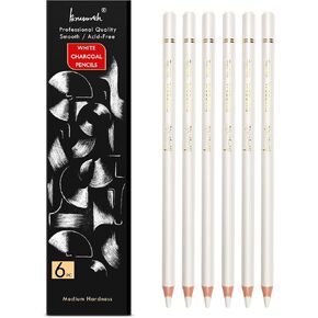 Brusarth Professional Black Charcoal Pencils Drawing Set, 6 Pack in Kuwait