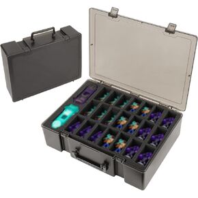 صندوق حمل Minahao متوافق مع Akedo Ultimate Arcade Warriors Versus Pack. مع طبقتين من الفوم مع أخاديد مسبقة القطع (46 فتحة) (برتقالي) in Kuwait