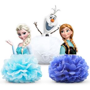 3pcs Frozen Honeycomb Centerpiece Party Supplies Tables Decorations Paper Centerpieces Birthday Table Decoration Blue White in Kuwait