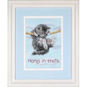 Dimensions Gold Collection Counted Cross Stitch Kit, Feline Love, 18 Count Ivory Aida, 7'' x 5''