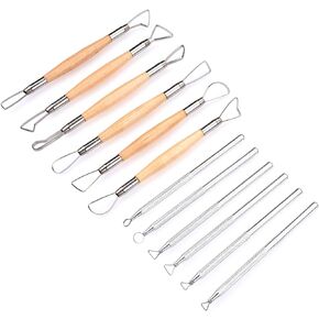 مجموعة أدوات نحت من السيراميك والفخار والطين (مجموعة من 12) من شركة ميوكسان. in Kuwait