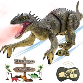 Remote Control Mosasaurus Dinosaur Toys for Boys Kids, Rechargable Swimming Pool High Simulation Toys, Electric RC Sea Monster with Light & Spray Water Birthday Gift for Ages 3 4 5 6 7 8 9