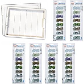 Bead Storage Solutions Plastic Stackable Organizer Tray Bundle with Lid and 48 Size Small Containers for Beads and Craft Supplies in Kuwait