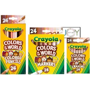 مجموعة فنية متعددة الثقافات من جيفتس اوف جوي، تتضمن 24 قلم تلوين متعدد الثقافات، 24 قلم ملون، 24 قلم ماركر، وهدايا حصرية، وورقة تلوين كولورز اوف جوي in Kuwait