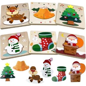 مجموعة من 6 ألغاز خشبية للهالوين من جوفان للأطفال الصغار ألعاب الهالوين هدايا حفلات الهالوين in Kuwait