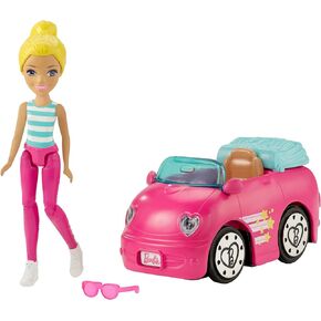 Barbie On The Go Pink Car and Doll in Kuwait