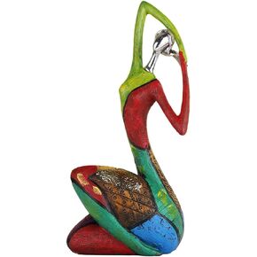Abstract Art Woman Sculpture Figurines for Interior Modern Home Decoration Colorful Figure Painted Art Yoga Character Oil Painting Woman Statue