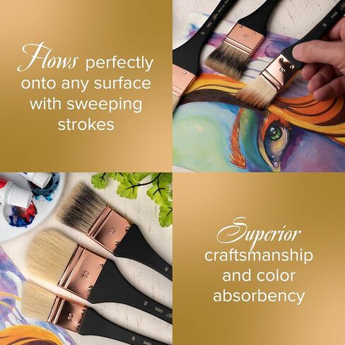 Silver Brush Limited 5403-30 Silver Atelier Oval Hog Bristle Mottler Brush, Size 30, Extra Long Handle in Kuwait