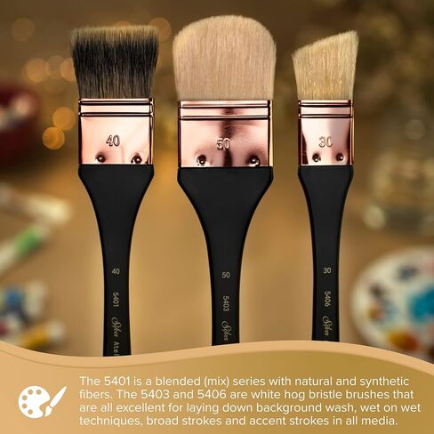 Silver Brush Limited 5403-30 Silver Atelier Oval Hog Bristle Mottler Brush, Size 30, Extra Long Handle in Kuwait