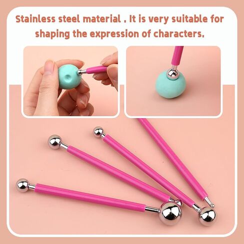 LOKUNN 14 Pcs Dotting Tools Embossing Tool Dotting Tools Set Rock Painting in Kuwait
