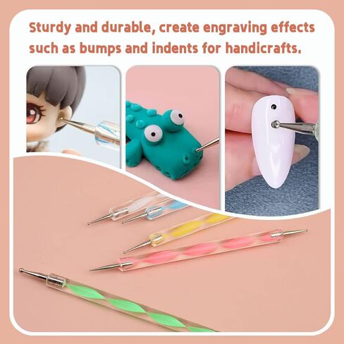 LOKUNN 14 Pcs Dotting Tools Embossing Tool Dotting Tools Set Rock Painting in Kuwait