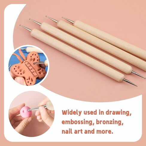 LOKUNN 14 Pcs Dotting Tools Embossing Tool Dotting Tools Set Rock Painting in Kuwait