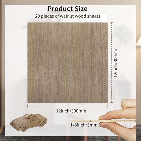 12 Pieces Basswood Sheets 12 X 24 X 1/16 Inches Unfinished Wood Sheet Thin Craft Plywood DIY Wood for House Aircraft Ship Boat School Wooden Model Project (12 X 24 X 1/16 Inches) in Kuwait