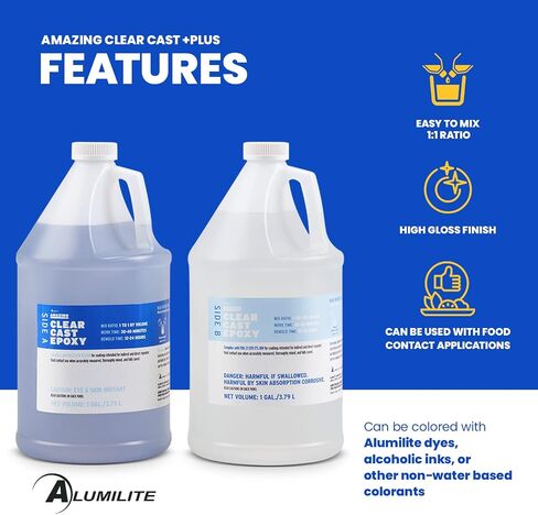Alumilite Amazing Clear Cast Epoxy Resin Kit 16 Oz for Coating & Castings in Kuwait