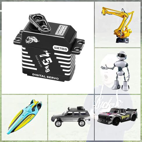 WOAEIUOS Baja Servo 75 كجم RC أجهزة رقمية مقاومة للماء أجهزة معدنية كاملة لسيارة 1/10 1/8 1/5 Redcat HPI Baja 5B SS RC سيارة in Kuwait