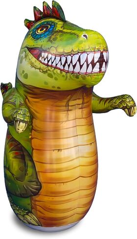 حقيبة بوب ديناصور تي ريكس قابلة للنفخ للأطفال | لعبة كيس اللكمة الخلفية ثلاثية الأبعاد بطول 48 بوصة in Kuwait