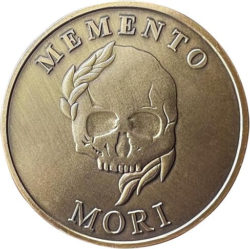 عملة تذكار موري تذكار فيفير عملة جمجمة وساعة رملية عملة تحدي عملة عملات جديدة هدية للممارسة الرواقية اليومية in Kuwait