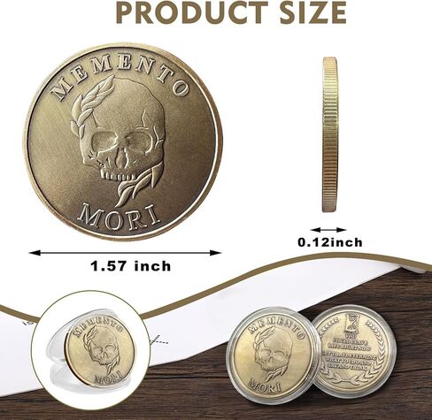 عملة تذكار موري تذكار فيفير عملة جمجمة وساعة رملية عملة تحدي عملة عملات جديدة هدية للممارسة الرواقية اليومية in Kuwait