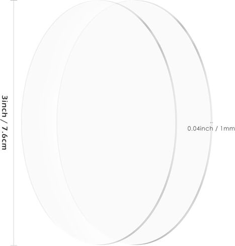 3 Inch Clear Acrylic Circle for Crafts- 30 Pieces Acrylic Circle Blanks Round Acrylic Discs in Bulk for Baby Milestone Discs, Acrylic Name Plate, Clear Stamps, Acrylic Ornaments and Vinyl Projects in Saudi Arabia
