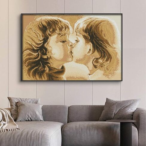 ITSTITCH Printed Cross Stitch Kits 11CT 18X25inch DIY Embroidery Starter Kits Easy Patterns Embroidery for Girls Crafts DMC Stamped Cross-Stitch Supplies Needlework Fairy Tale Castle in Kuwait