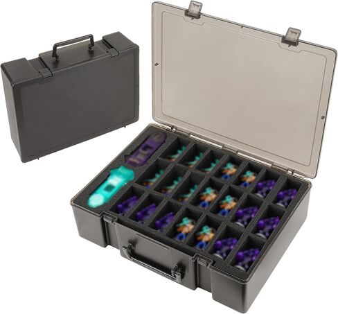 صندوق حمل Minahao متوافق مع Akedo Ultimate Arcade Warriors Versus Pack. مع طبقتين من الفوم مع أخاديد مسبقة القطع (46 فتحة) (برتقالي) in Kuwait