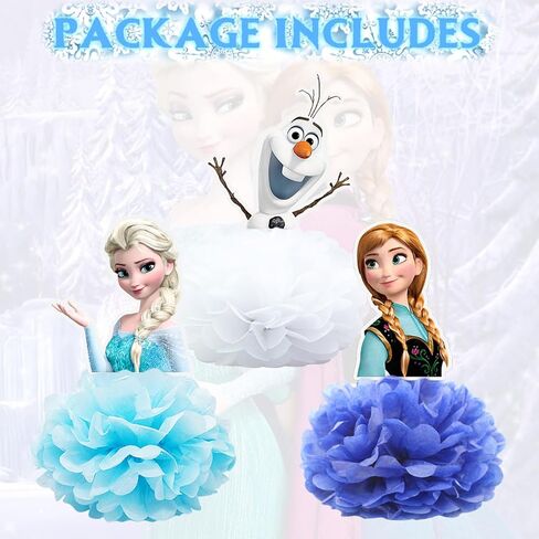 3pcs Frozen Honeycomb Centerpiece Party Supplies Tables Decorations Paper Centerpieces Birthday Table Decoration Blue White in Kuwait