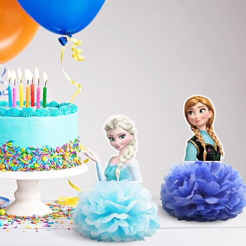 3pcs Frozen Honeycomb Centerpiece Party Supplies Tables Decorations Paper Centerpieces Birthday Table Decoration Blue White in Kuwait