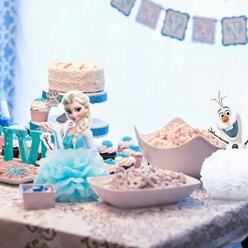 3pcs Frozen Honeycomb Centerpiece Party Supplies Tables Decorations Paper Centerpieces Birthday Table Decoration Blue White in Kuwait