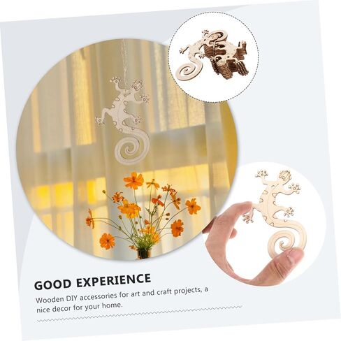 50 مجموعة من سحلية رقاقة الخشب الفارغة للفنون والحرف اليدوية لديكور الخشب، حرفة فنية للسحلية، لوازم يدوية، أشكال حرفية خشبية، قطع خشبية، جرافيتي، شرائح خشبية، سحلية خشبية in Kuwait