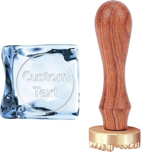 CRASPIRE Ice Stamp B Letter Ice Cube Stamp مع رأس نحاسي قابل للإزالة ومقبض خشبي عتيق 1.2 بوصة ختم العلامة التجارية للثلج لمكعبات الثلج كوكتيل ويسكي موخيتو مشروبات صنع الزفاف صناعة يدوية in Kuwait