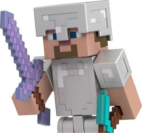 Mattel Minecraft Toys | Story Pack with 4 Action Figures and Accessories | Cave Conflict with Steve and Skeleton | Collectible Gift for Kids (Amazon Exclusive) in Saudi Arabia