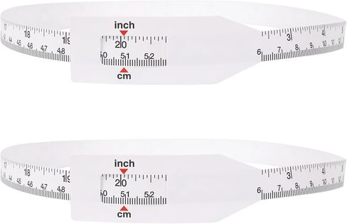 قطعتان من شريط قياس بهلوان فراغات التسامي، جهاز قياس العرض الدقيق من البلاستيك، شريط قياس أبيض لقياس محيط الكوب، شريط سنتيمتر يستخدم لملحقات التسامي بالضغط الحراري للفرن in Kuwait