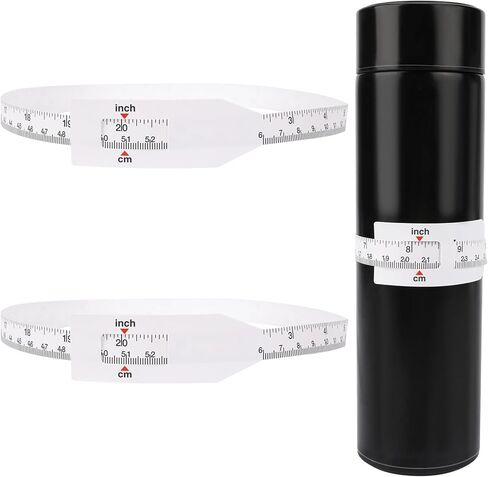 قطعتان من شريط قياس بهلوان فراغات التسامي، جهاز قياس العرض الدقيق من البلاستيك، شريط قياس أبيض لقياس محيط الكوب، شريط سنتيمتر يستخدم لملحقات التسامي بالضغط الحراري للفرن in Kuwait