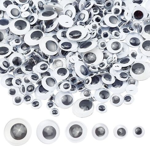PH PandaHall 6 Sizes Wiggle Googly Eyes Buttons, 330pcs Sew On Googly Eyes Shank Back Sewing Crafts Animal Craft Eyes Button for Teddy Bear Animal Puppet Plush Animal in Saudi Arabia
