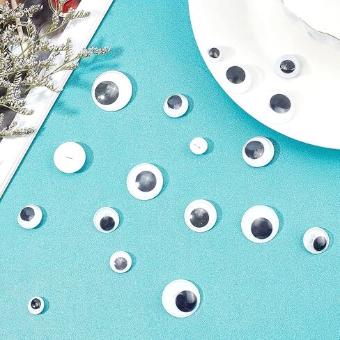 PH PandaHall 6 Sizes Wiggle Googly Eyes Buttons, 330pcs Sew On Googly Eyes Shank Back Sewing Crafts Animal Craft Eyes Button for Teddy Bear Animal Puppet Plush Animal in Saudi Arabia