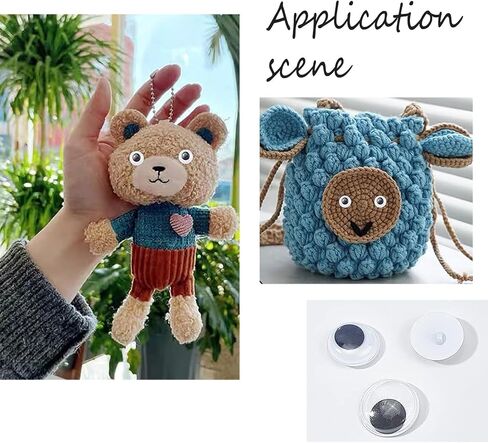 PH PandaHall 6 Sizes Wiggle Googly Eyes Buttons, 330pcs Sew On Googly Eyes Shank Back Sewing Crafts Animal Craft Eyes Button for Teddy Bear Animal Puppet Plush Animal in Saudi Arabia