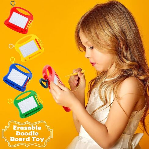 Sonarun 32 Pack Mini Magnetic Drawing Board Bulk Small Magnetic Doodle Board Portable Doodle Scribbler Boards Toys for Kids Toddler Birthday Party Favors Classroom Prizes Goodie Bag Fillers in Saudi Arabia
