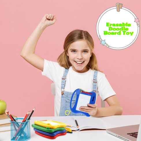 Sonarun 32 Pack Mini Magnetic Drawing Board Bulk Small Magnetic Doodle Board Portable Doodle Scribbler Boards Toys for Kids Toddler Birthday Party Favors Classroom Prizes Goodie Bag Fillers in Saudi Arabia