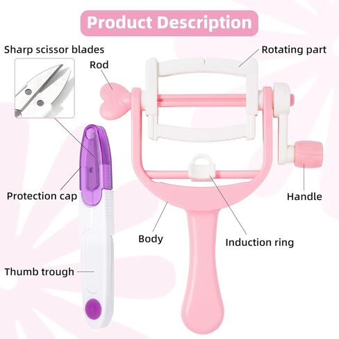 مجموعة أدوات صانع Opstin Pom Pom، وصانع الشرابة وصانع Pompom لمشروع صناعة خيوط الصوف DIY من أجل نسج الكرة الزغبية مع مقص القاطع in Kuwait