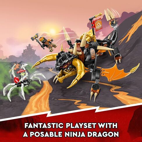LEGO NINJAGO Cole’s Earth Dragon EVO 71782, Upgradable Action Toy Figure for Boys and Girls with Battle Scorpion Creature and 2 Minifigures, 2023 Playset in Saudi Arabia