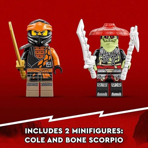 LEGO NINJAGO Cole’s Earth Dragon EVO 71782, Upgradable Action Toy Figure for Boys and Girls with Battle Scorpion Creature and 2 Minifigures, 2023 Playset in Saudi Arabia