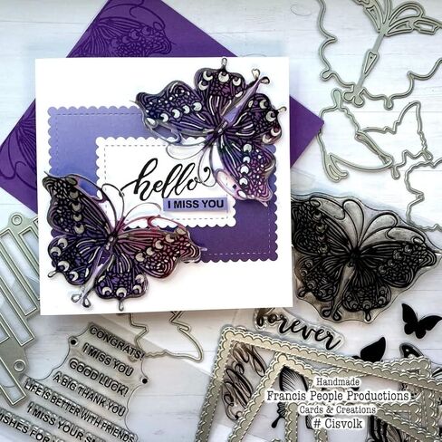 Alinacutle 5/PK-Rectangle, Scallops Border Nesting Frame Die Cut, Card Background Metal Cutting Die, Card Frame Die Set,Paper Craft Die-Cuts,DIY Card Metal Punch Template,Classic Nesting Frames in Kuwait