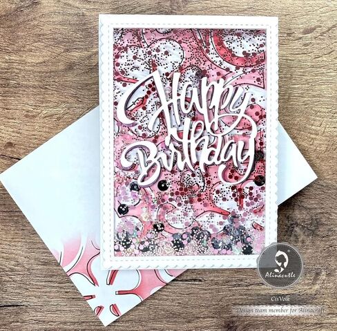 Alinacutle 5/PK-Rectangle, Scallops Border Nesting Frame Die Cut, Card Background Metal Cutting Die, Card Frame Die Set,Paper Craft Die-Cuts,DIY Card Metal Punch Template,Classic Nesting Frames in Kuwait